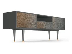 Móvel De Tv* Mueble de TV - 170х59х41 cm - T6 - Peanut Hair, Antracite Cinza antracite