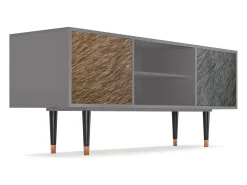 Móvel De Tv* Mueble de TV - 170х69х48 cm - T2 - Peanut Hair, Cinza Cinzento