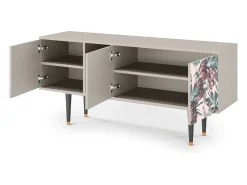 Mueble de TV - 150х69х41 cm - T5 - Peach Peonies, Areia^ Móvel De Tv