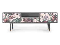 Mueble de TV - 170х59х41 cm - T6 - Peach Peonies, Cinza^ Móvel De Tv
