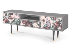 Mueble de TV - 170х59х41 cm - T6 - Peach Peonies, Cinza^ Móvel De Tv