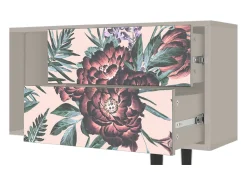 Móvel De Tv* Mueble de TV - 170х69х48 cm - T1 - Peach Peonies, Areia Bege
