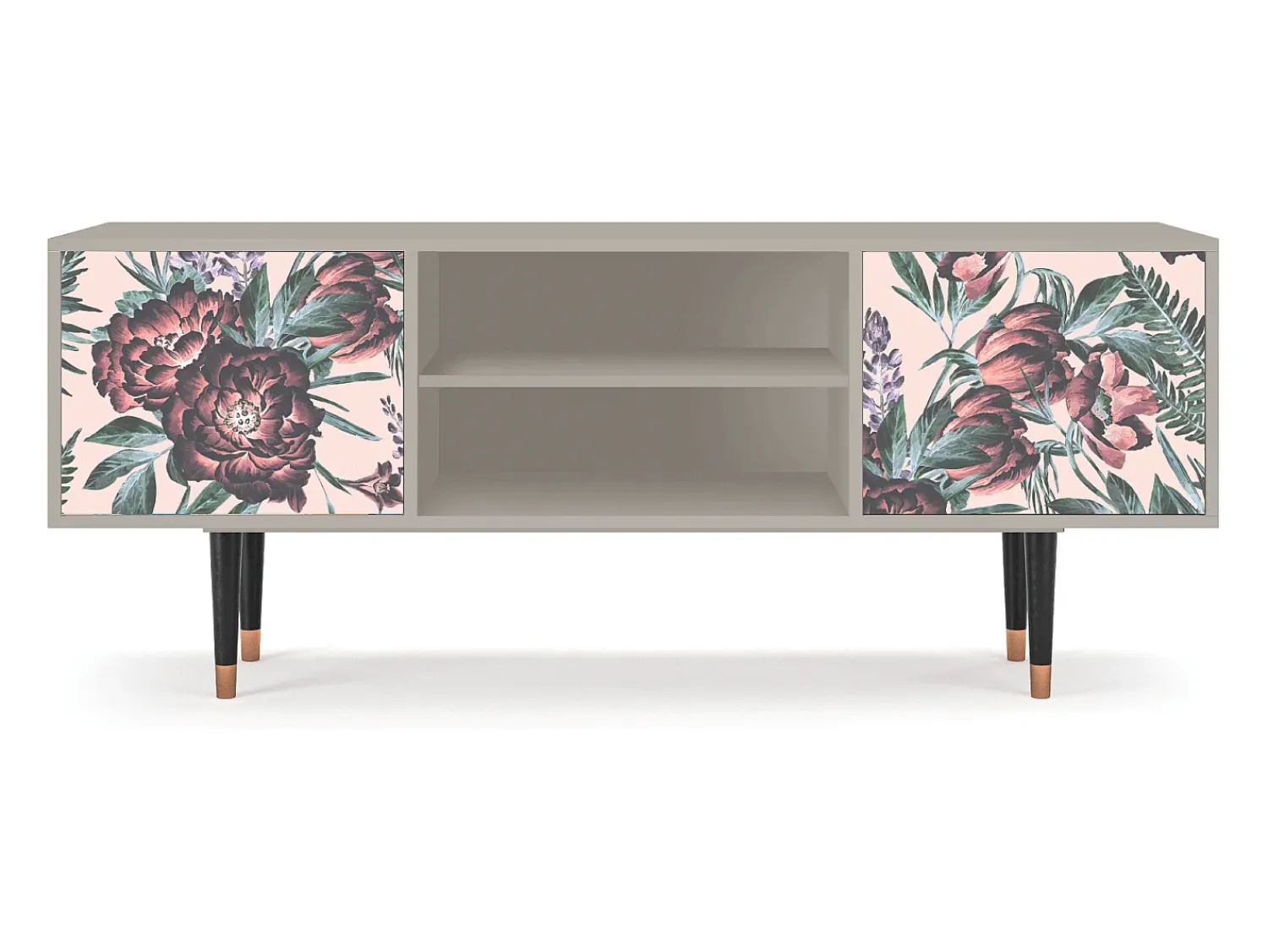 Clearance Mueble de TV - 170х69х48 cm - T2 - Peach Peonies, Areia Bege
