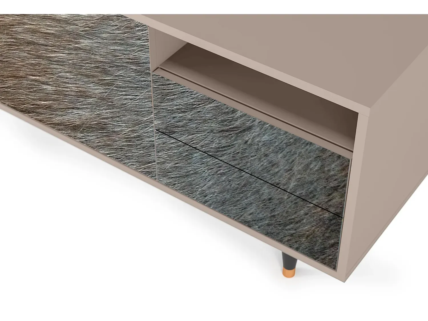Móvel De Tv| Mueble de TV - 125х56х41 cm - T7 - Peanut Hair, Latte Bege