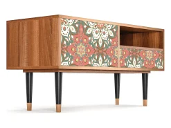 Móvel De Tv| Mueble de TV - 115х59х48 cm - T3 - Peach Grove, Nogueira Castanho