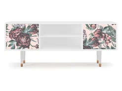 Outlet Mueble de TV - 170х69х48 cm - T2 - Peach Peonies, Branco Bege