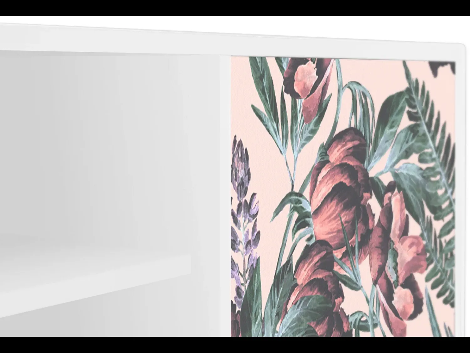 Outlet Mueble de TV - 170х69х48 cm - T2 - Peach Peonies, Branco Bege