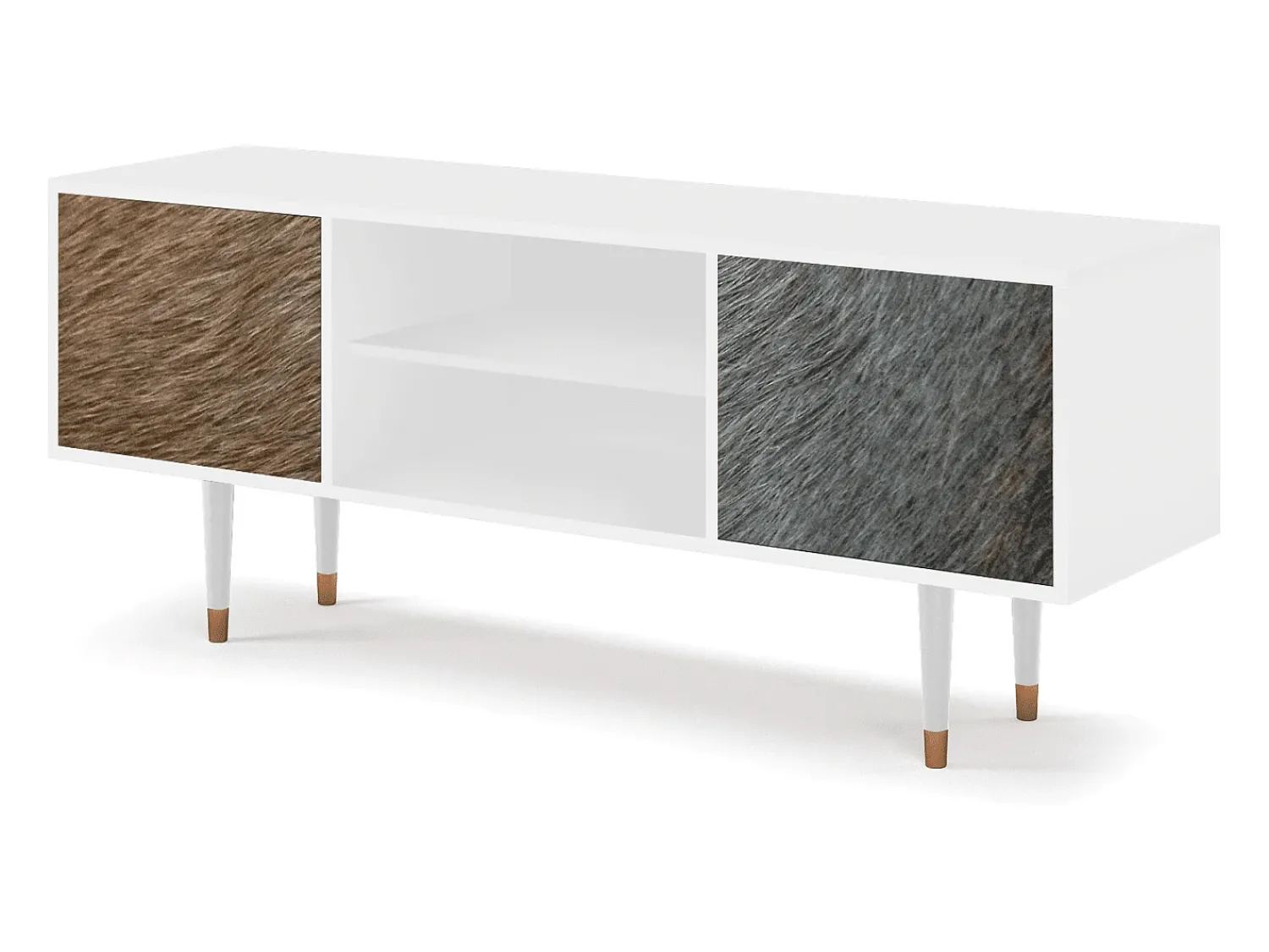 Mueble de TV - 170х69х48 cm - T2 - Peanut Hair, Branco^ Móvel De Tv