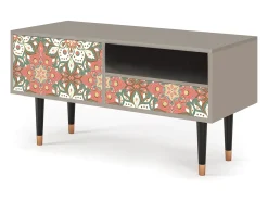 Móvel De Tv* Mueble de TV - 115х59х48 cm - T3 - Peach Grove, Areia Bege