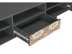 Móvel De Tv| Mueble de TV - 170х59х41 cm - T6 - Peach Grove, Antracite Cinza antracite