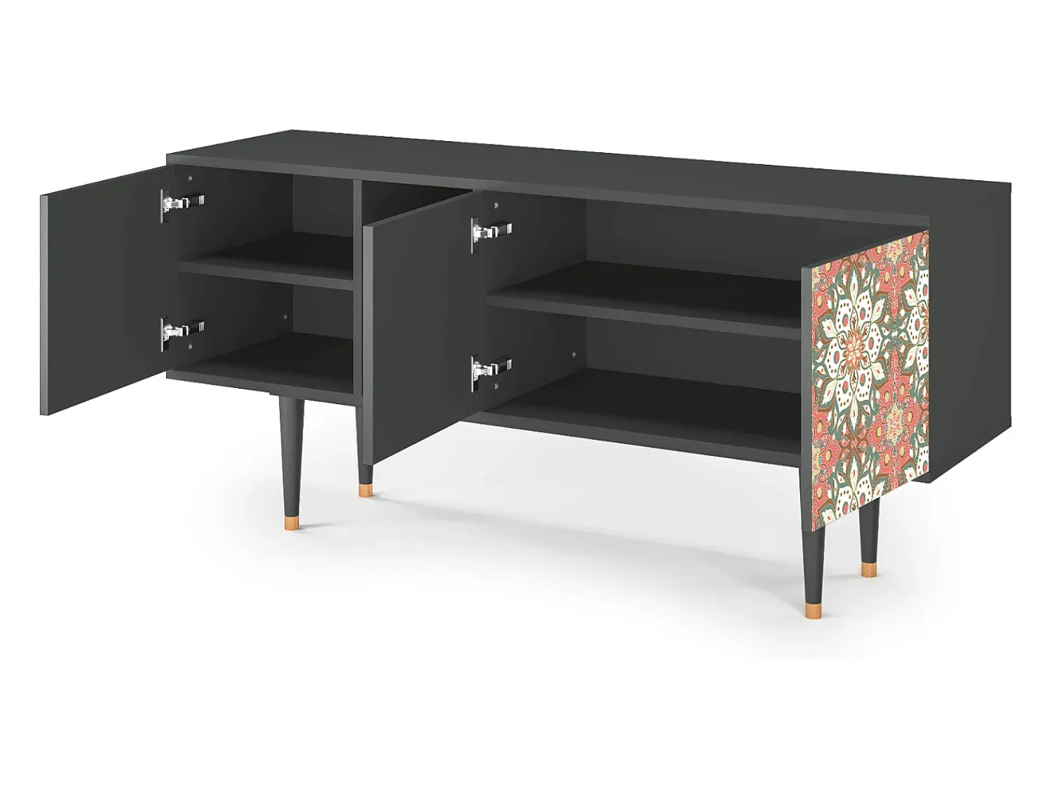Online Mueble de TV - 150х69х41 cm - T5 - Peach Grove, Antracite Cinza antracite