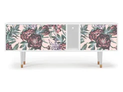 Mueble de TV - 170х69х48 cm - T1 - Peach Peonies, Branco^ Móvel De Tv