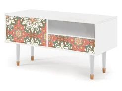 Móvel De Tv* Mueble de TV - 115х59х48 cm - T3 - Peach Grove, Branco Bege