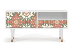 Móvel De Tv* Mueble de TV - 115х59х48 cm - T3 - Peach Grove, Branco Bege