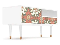 Móvel De Tv* Mueble de TV - 115х59х48 cm - T3 - Peach Grove, Branco Bege
