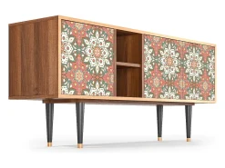 Móvel De Tv| Mueble de TV - 150х69х41 cm - T5 - Peach Grove, Nogueira Castanho