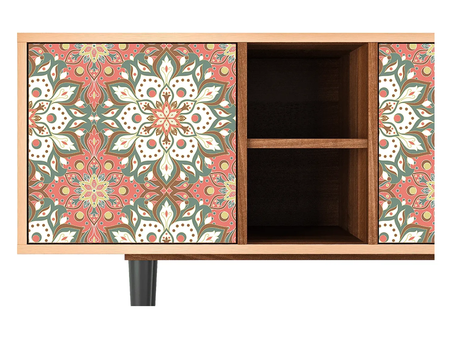 Móvel De Tv| Mueble de TV - 150х69х41 cm - T5 - Peach Grove, Nogueira Castanho