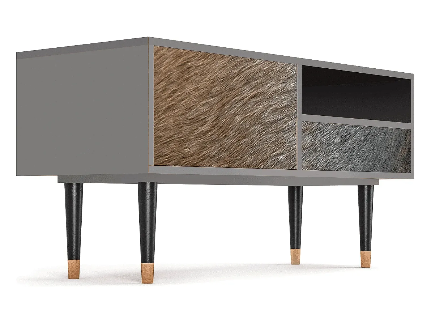 Online Mueble de TV - 115х59х48 cm - T3 - Peanut Hair, Cinza Cinzento