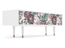 Outlet Mueble de TV - 170х59х48 cm - T4 - Peach Peonies, Branco Bege