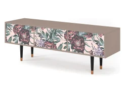 Móvel De Tv| Mueble de TV - 170х59х48 cm - T4 - Peach Peonies, Latte Bege