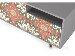Discount Mueble de TV - 125х56х41 cm - T7 - Peach Grove, Cinza Cinzento
