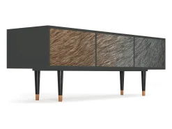 Móvel De Tv| Mueble de TV - 170х59х48 cm - T4 - Peanut Hair, Antracite Cinza antracite