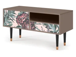 Mueble de TV - 115х59х48 cm - T3 - Peach Peonies, Latte^ Móvel De Tv