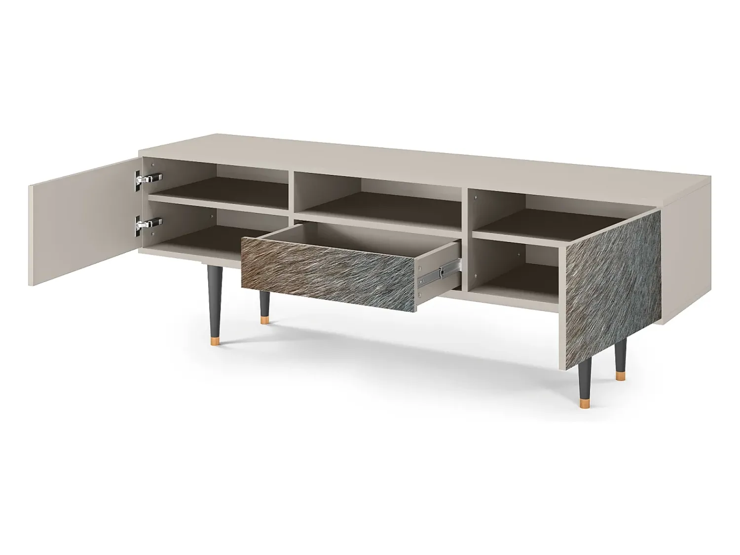 Clearance Mueble de TV - 170х59х41 cm - T6 - Peanut Hair, Areia Bege