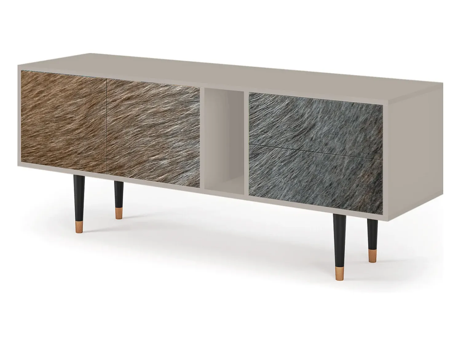 Outlet Mueble de TV - 170х69х48 cm - T1 - Peanut Hair, Areia Bege
