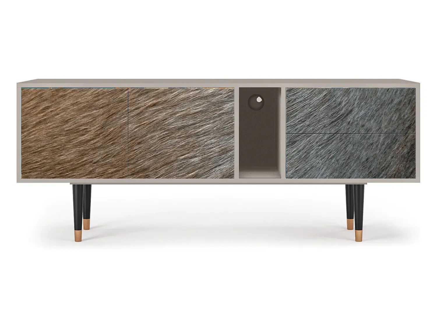 Outlet Mueble de TV - 170х69х48 cm - T1 - Peanut Hair, Areia Bege