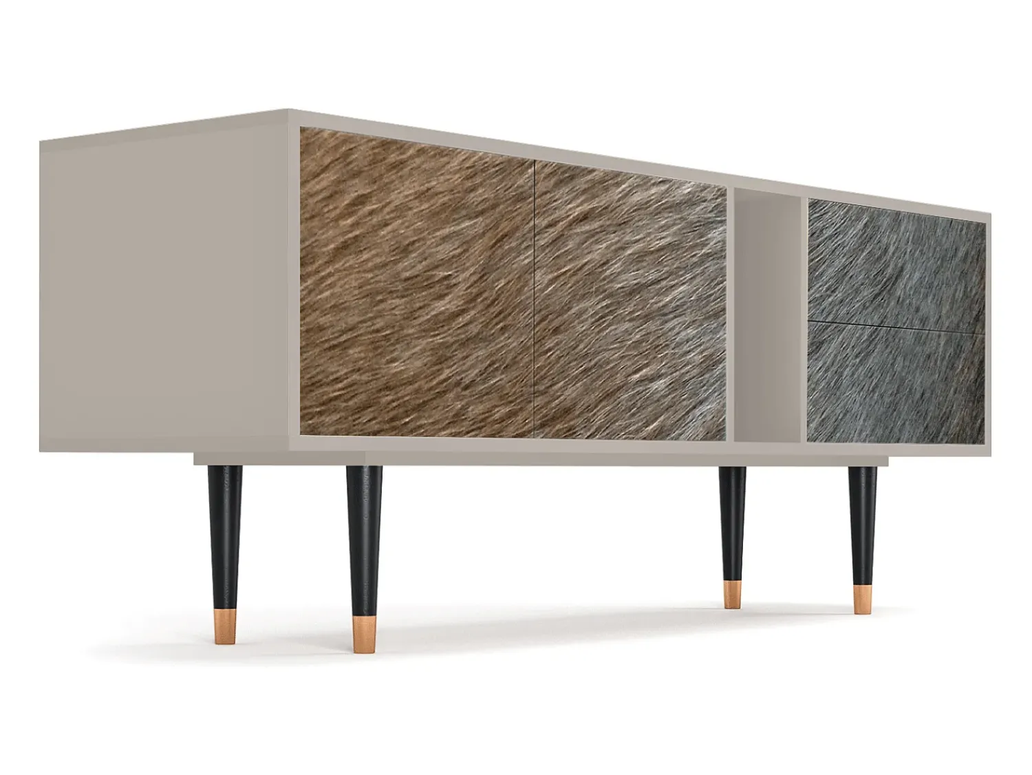 Outlet Mueble de TV - 170х69х48 cm - T1 - Peanut Hair, Areia Bege