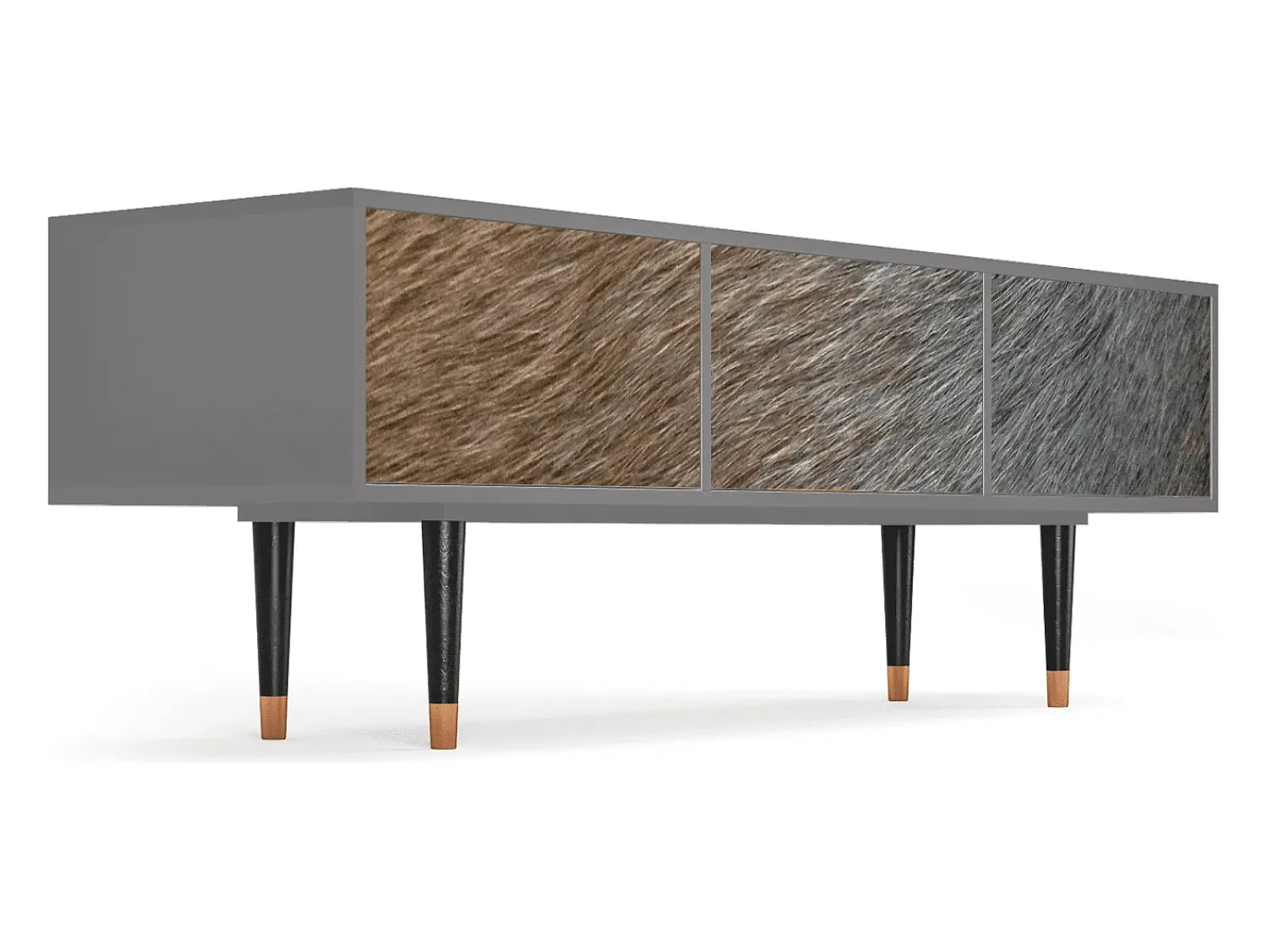 Mueble de TV - 170х59х48 cm - T4 - Peanut Hair, Cinza^ Móvel De Tv