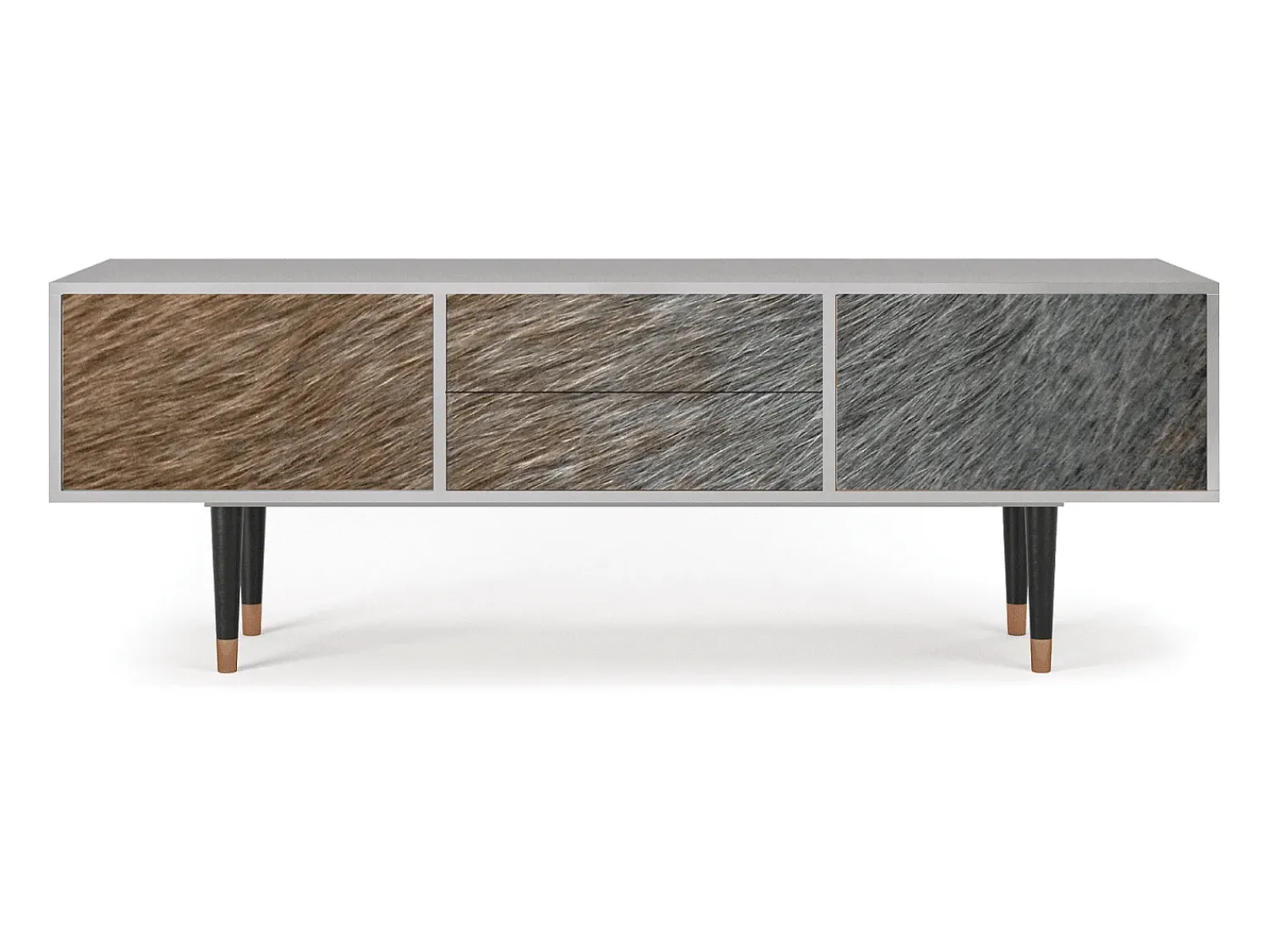 Mueble de TV - 170х59х48 cm - T4 - Peanut Hair, Cinza^ Móvel De Tv