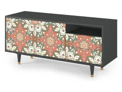 Móvel De Tv| Mueble de TV - 125х56х41 cm - T7 - Peach Grove, Antracite Cinza antracite