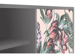 Móvel De Tv| Mueble de TV - 170х69х48 cm - T2 - Peach Peonies, Cinza Cinzento