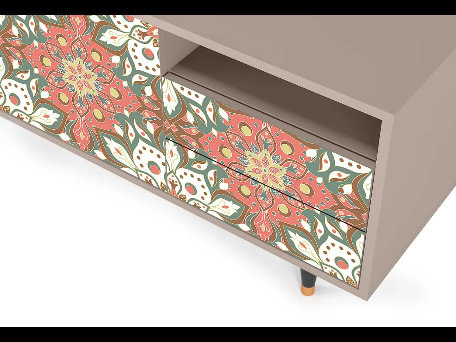 Móvel De Tv| Mueble de TV - 125х56х41 cm - T7 - Peach Grove, Latte Bege