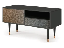 Móvel De Tv| Mueble de TV - 115х59х48 cm - T3 - Peanut Hair, Antracite Cinza antracite