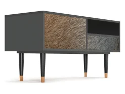 Móvel De Tv| Mueble de TV - 115х59х48 cm - T3 - Peanut Hair, Antracite Cinza antracite