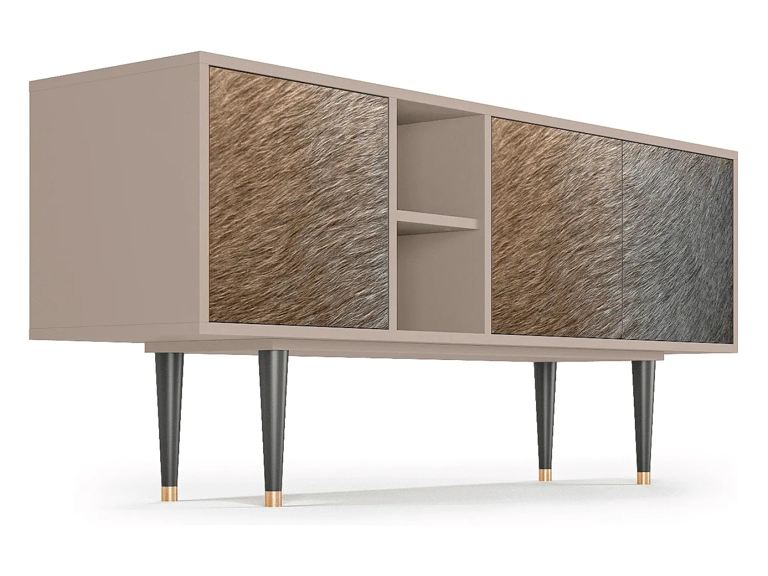 Móvel De Tv| Mueble de TV - 150х69х41 cm - T5 - Peanut Hair, Latte Bege