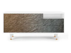 Sale Mueble de TV - 125х56х41 cm - T7 - Peanut Hair, Branco Bege