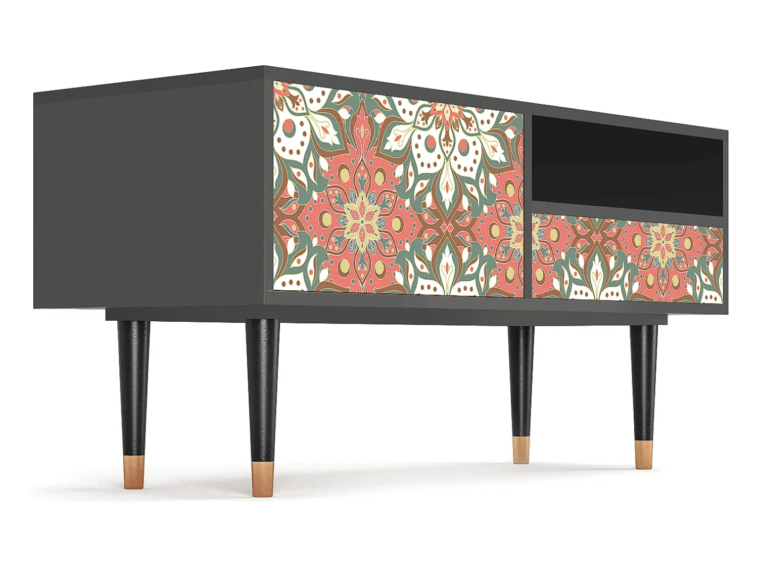Sale Mueble de TV - 115х59х48 cm - T3 - Peach Grove, Antracite Cinza antracite