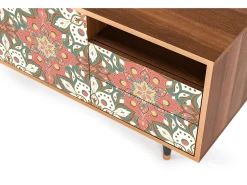 Móvel De Tv* Mueble de TV - 125х56х41 cm - T7 - Peach Grove, Nogueira Castanho