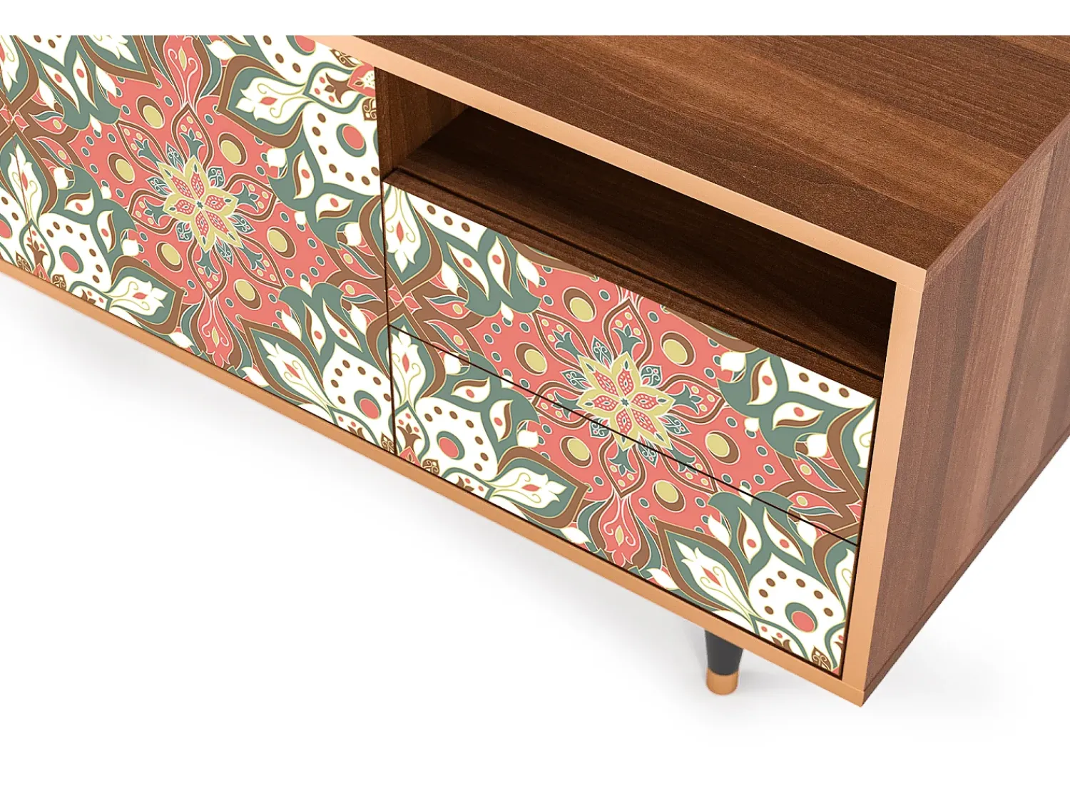 Móvel De Tv* Mueble de TV - 125х56х41 cm - T7 - Peach Grove, Nogueira Castanho