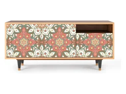 Móvel De Tv* Mueble de TV - 125х56х41 cm - T7 - Peach Grove, Nogueira Castanho