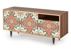 Móvel De Tv* Mueble de TV - 125х56х41 cm - T7 - Peach Grove, Nogueira Castanho