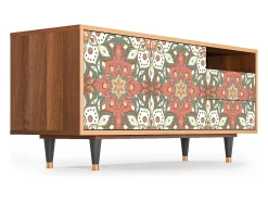 Móvel De Tv* Mueble de TV - 125х56х41 cm - T7 - Peach Grove, Nogueira Castanho