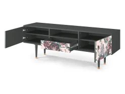 Clearance Mueble de TV - 170х59х41 cm - T6 - Peach Peonies, Antracite Cinza antracite