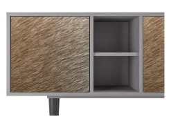 New Mueble de TV - 150х69х41 cm - T5 - Peanut Hair, Cinza Cinzento