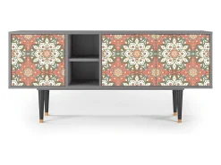 Móvel De Tv| Mueble de TV - 150х69х41 cm - T5 - Peach Grove, Cinza Cinzento