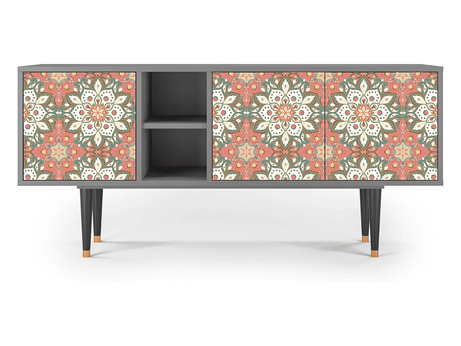 Móvel De Tv| Mueble de TV - 150х69х41 cm - T5 - Peach Grove, Cinza Cinzento